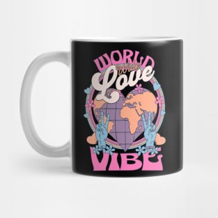 WORLD WIDE LOVE VIBE (pink/blue/purple) Mug